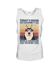 Husky mood cranky Unisex Tank tile