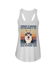 Husky mood cranky Ladies Flowy Tank tile