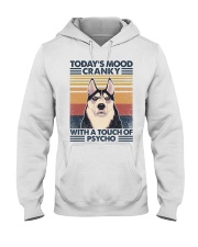 Husky mood cranky Hooded Sweatshirt tile