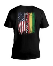 African American Flag V-Neck T-Shirt tile
