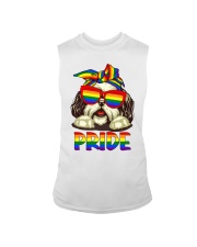 Pride LGBT Gay Be Lesbian Shih Tzu Funny Sleeveless Tee tile