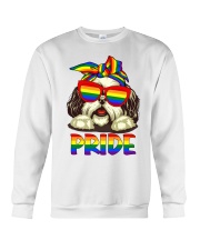 Pride LGBT Gay Be Lesbian Shih Tzu Funny Crewneck Sweatshirt tile