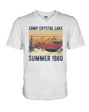 Friday 13th Camp Crystal Lake Summer 1980 V-Neck T-Shirt tile