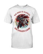 Native American No One Is Illegal On Stolen Land Classic T-Shirt tile