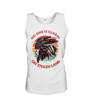 Native American No One Is Illegal On Stolen Land Unisex Tank tile