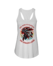 Native American No One Is Illegal On Stolen Land Ladies Flowy Tank tile