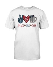 Peace Love Beer Classic T-Shirt front