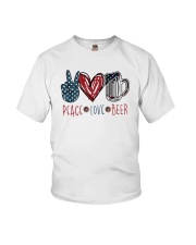 Peace Love Beer Youth T-Shirt tile