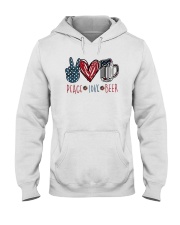 Peace Love Beer Hooded Sweatshirt tile