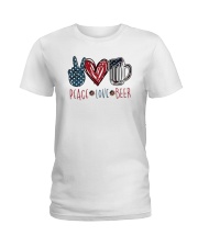 Peace Love Beer Ladies T-Shirt tile