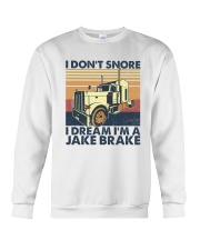 Retro I Don't Snore I Dream I'm A Jake Brake Crewneck Sweatshirt tile