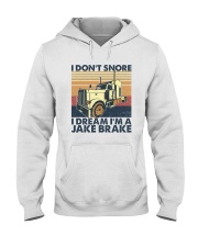 Retro I Don't Snore I Dream I'm A Jake Brake Hooded Sweatshirt tile