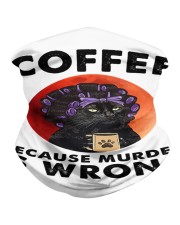 Black Cat Coffee Because Murder Is Wrong Neck Gaiter tile