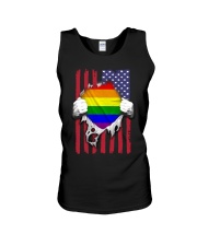LGBT Tear Off Flag Funny Gift Unisex Tank tile