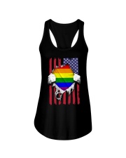 LGBT Tear Off Flag Funny Gift Ladies Flowy Tank tile