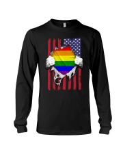 LGBT Tear Off Flag Funny Gift Long Sleeve Tee tile