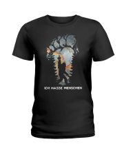 Bigfoot I Hate People Ladies T-Shirt tile