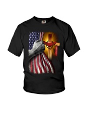 Independence Day Jesus Flag Youth T-Shirt tile