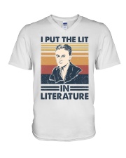 I Put The Lit In Literature F Scott Fitzgerald V-Neck T-Shirt tile