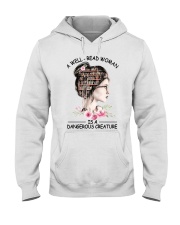 A well-read woman is a dangerous creature Hooded Sweatshirt tile
