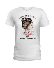 A well-read woman is a dangerous creature Ladies T-Shirt tile