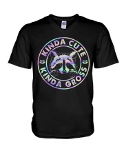 Raccoon Kinda Cute Kinda Gross V-Neck T-Shirt tile