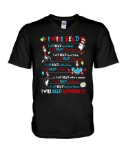 I will read anywhere V-Neck T-Shirt tile