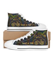 1943 Hofmann Bicycle Day Take A Trip Men's High Top White Shoes inside-left-outside-left