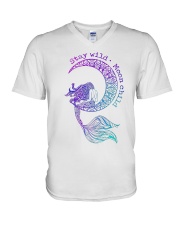 Mermaid Stay Wild Moon Child V-Neck T-Shirt tile
