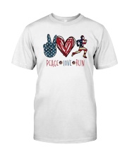 Peace Love Running Classic T-Shirt front