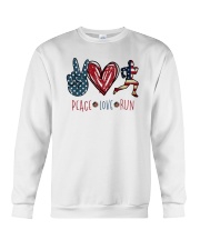 Peace Love Running Crewneck Sweatshirt tile