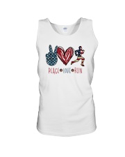 Peace Love Running Unisex Tank tile