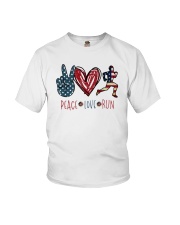 Peace Love Running Youth T-Shirt tile