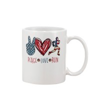 Peace Love Running Mug tile