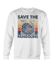 Retro vintage Save the pangolin Crewneck Sweatshirt tile