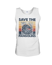 Retro vintage Save the pangolin Unisex Tank tile