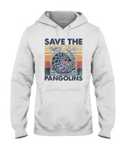 Retro vintage Save the pangolin Hooded Sweatshirt tile