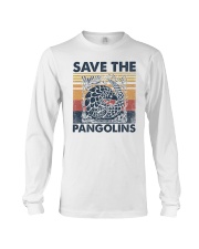 Retro vintage Save the pangolin Long Sleeve Tee tile