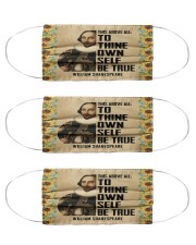 Shakespeare This Above All To Thine Own Self Cloth Face Mask - 3 Pack front