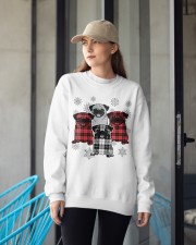 Christmas tartan pug Crewneck Sweatshirt apparel-crewneck-sweatshirt-lifestyle-front-12