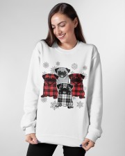 Christmas tartan pug Crewneck Sweatshirt apparel-crewneck-sweatshirt-lifestyle-front-13