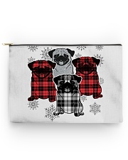 Christmas tartan pug Accessory Pouch tile