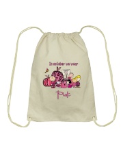 In October We Wear Pink Drawstring Bag tile