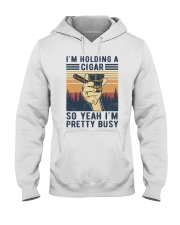 I'm holding a cigar So yeah I'm pretty busy Hooded Sweatshirt tile