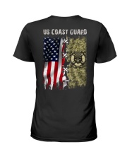 US Coast Guard American Flag Ladies T-Shirt tile