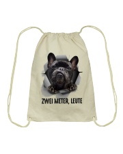 French Bulldog Six Feet People Drawstring Bag tile