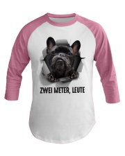 French Bulldog Six Feet People Baseball Tee tile
