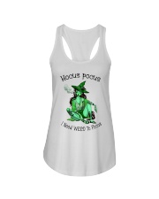 Hocus pocus I need weed to focus Ladies Flowy Tank tile