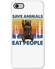Save animals Eat people Phone Case tile