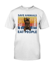 Save animals Eat people Classic T-Shirt front